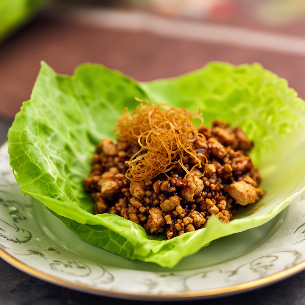 Minced Chicken in Lettuce Wraps