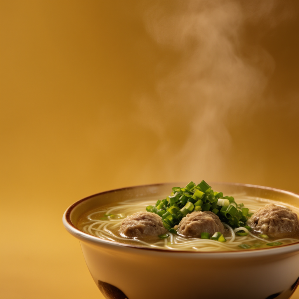 Misua Soup with Meatballs