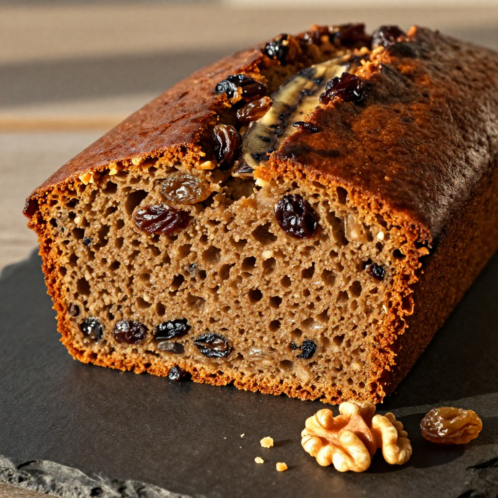 Moist Banana Bread with Raisins