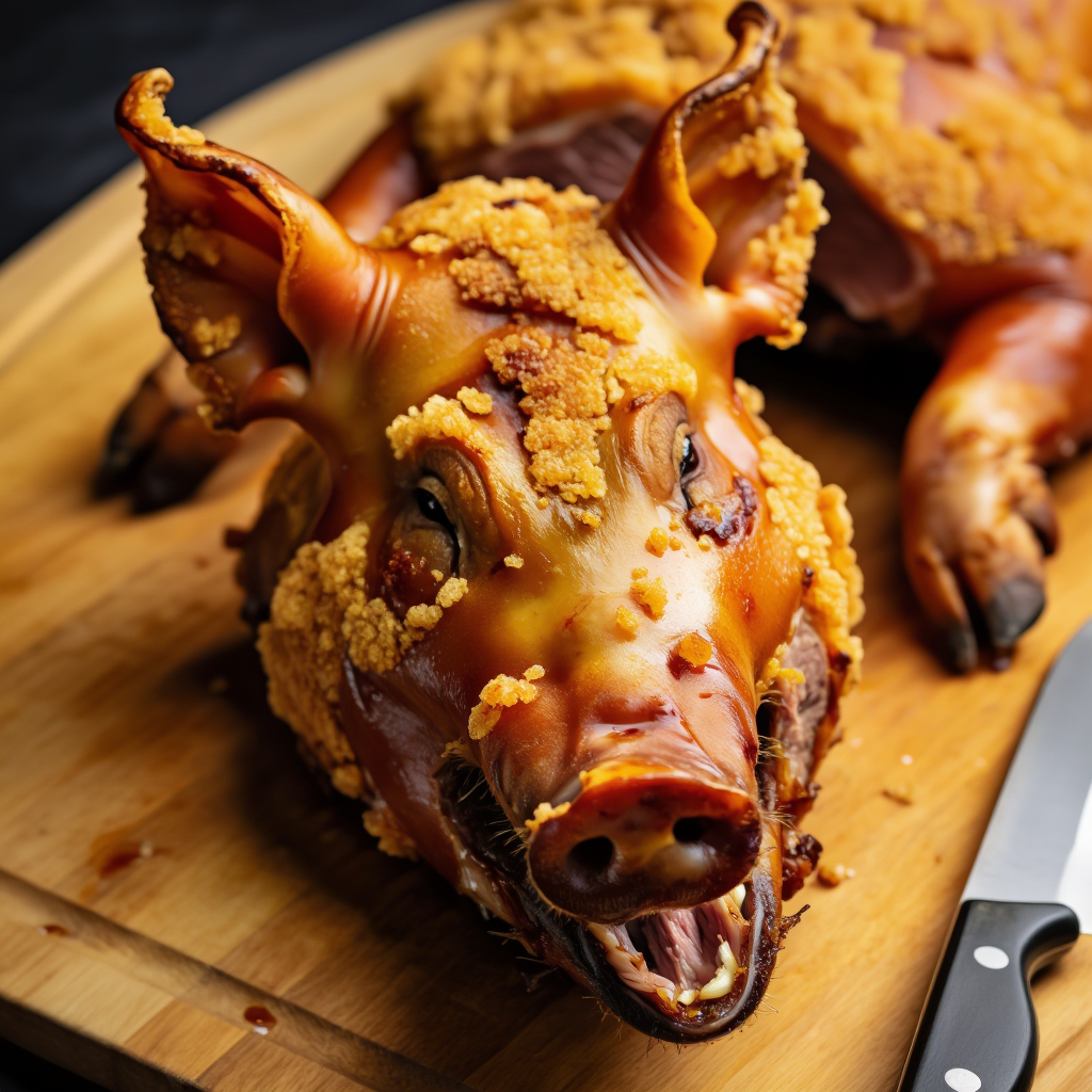 Oven Roasted Pig's Head