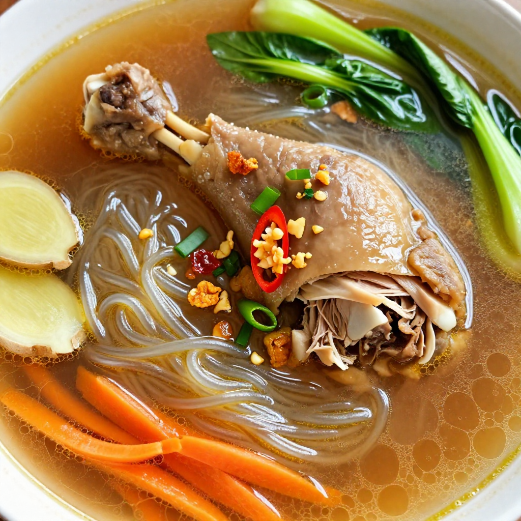 Pinoy Chicken Noodle Soup