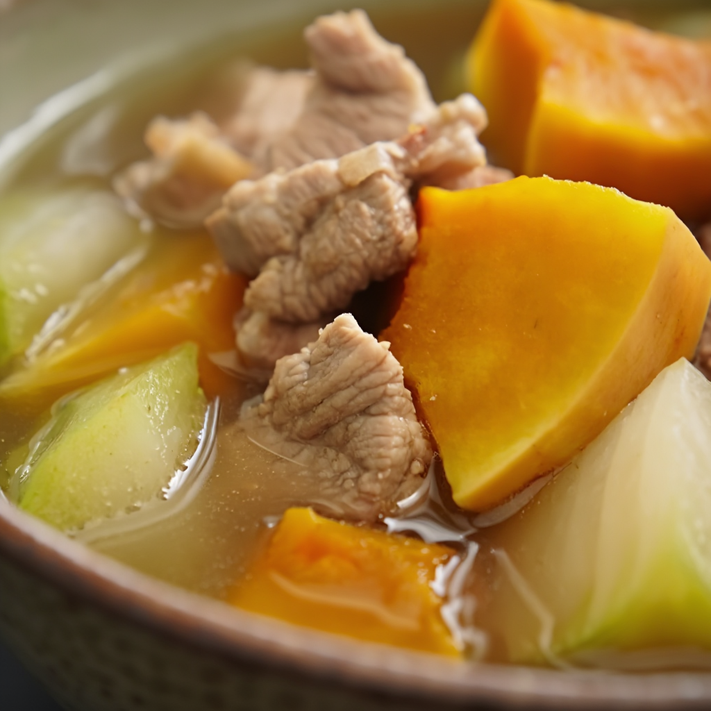 Pork Nilaga with Kalabasa
