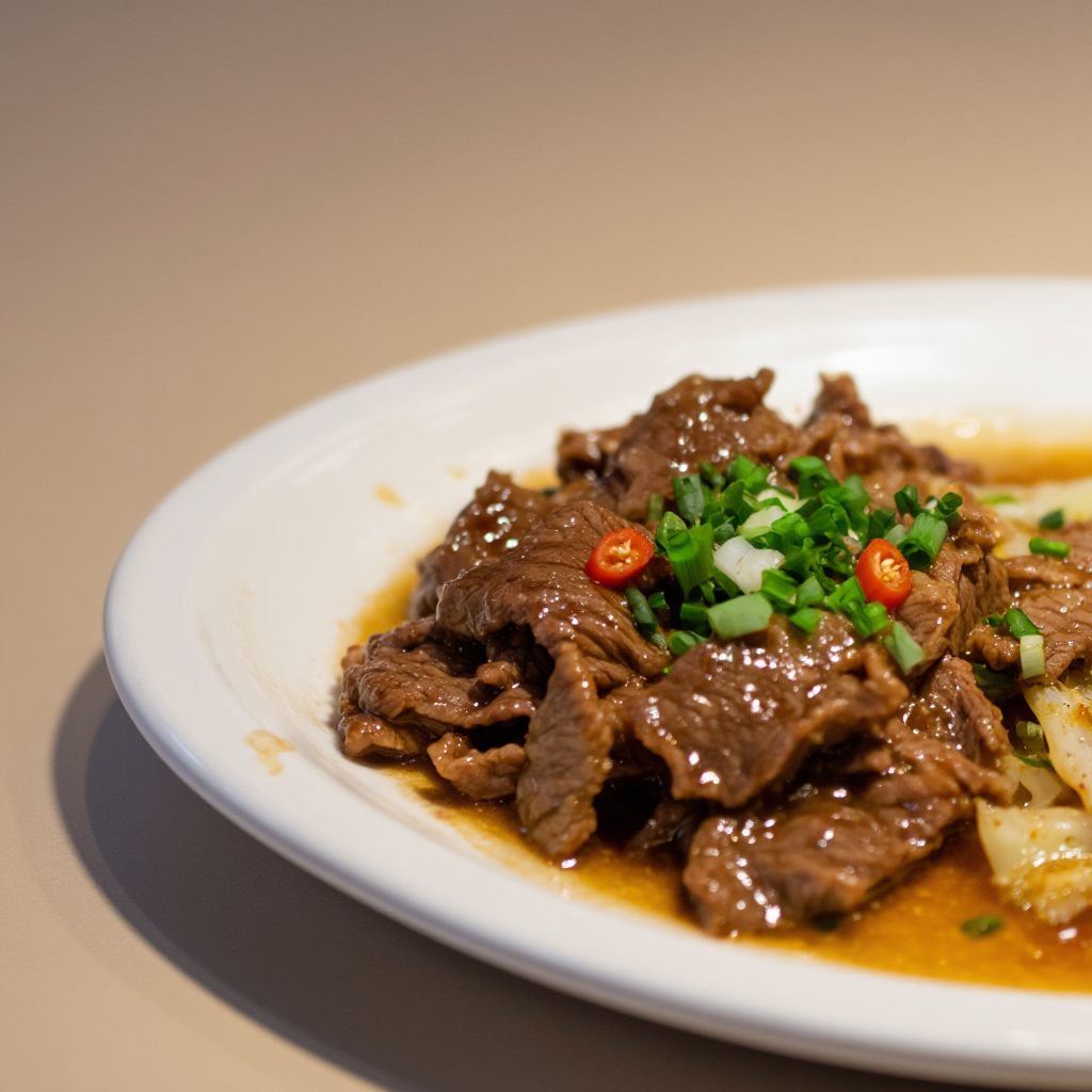 Retiro Beef Pares with Chicharon Bulaklak