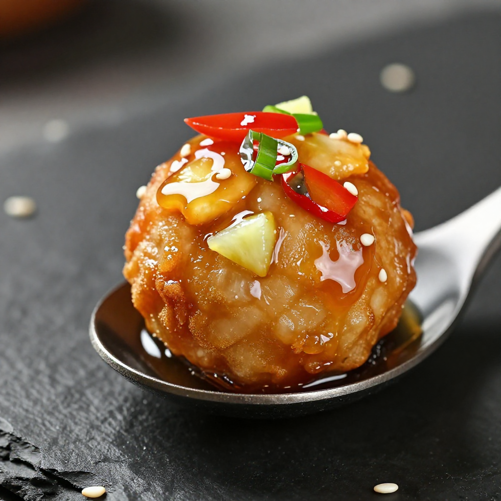 Sardines Fish Ball with Sweet and Sour Sauce