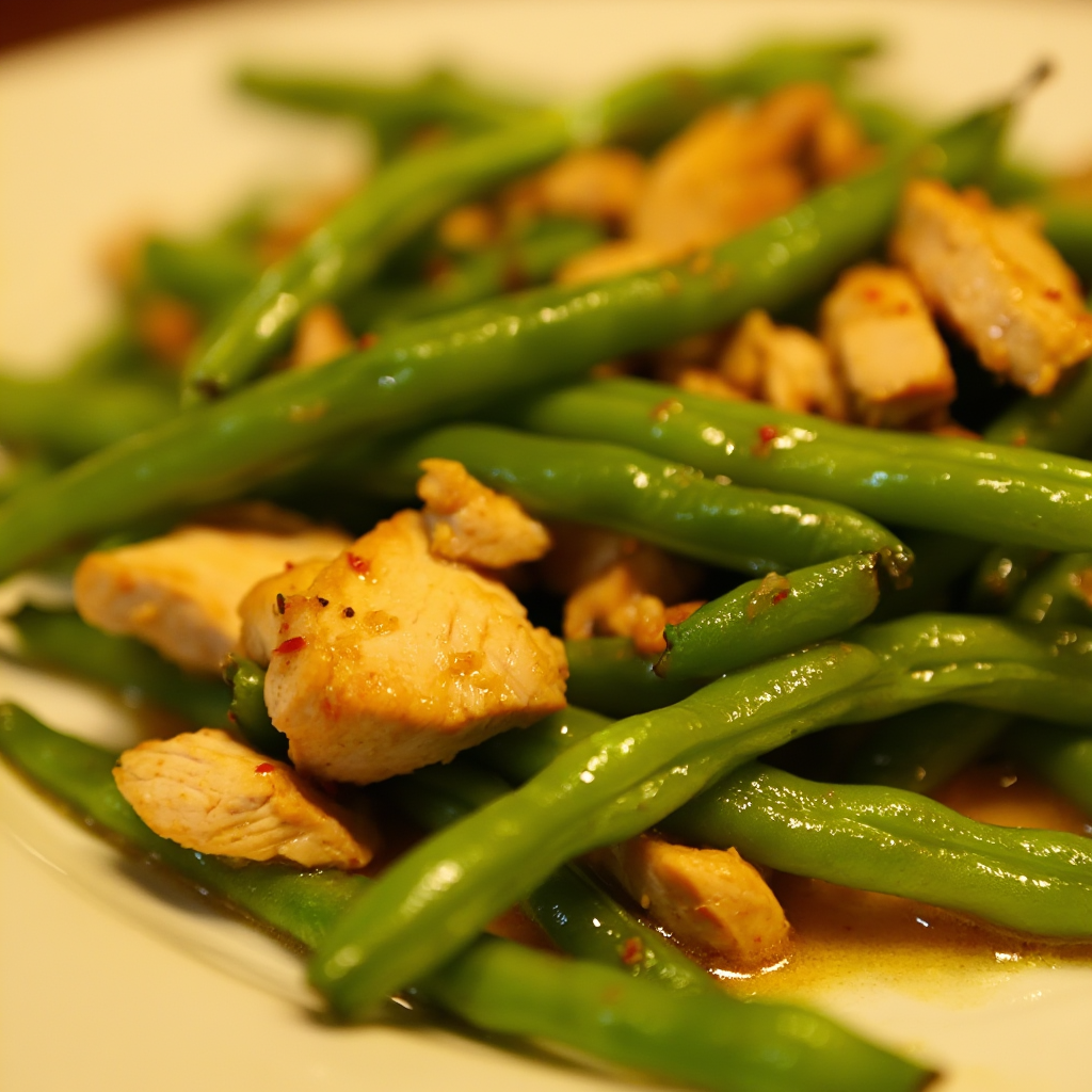 Sautéed String Beans with Chicken