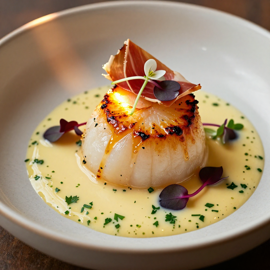 Seared Scallops in Herbed Butter Sauce