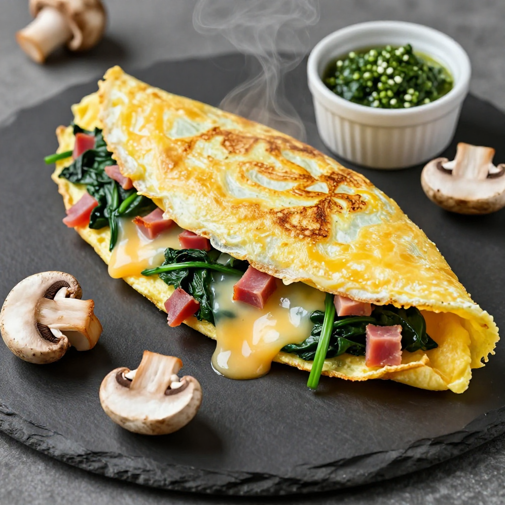 Ham and Spinach Omelet