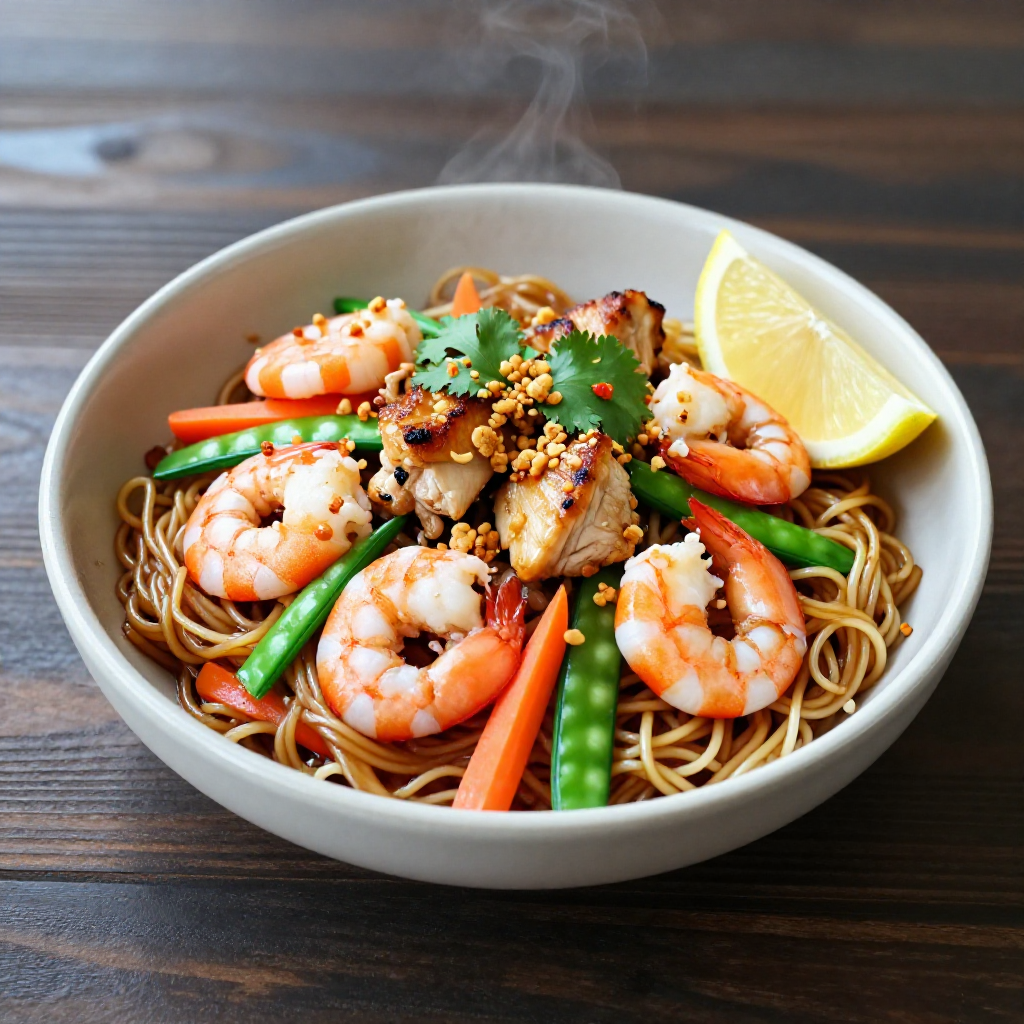 Shrimp and Chicken Pancit Canton