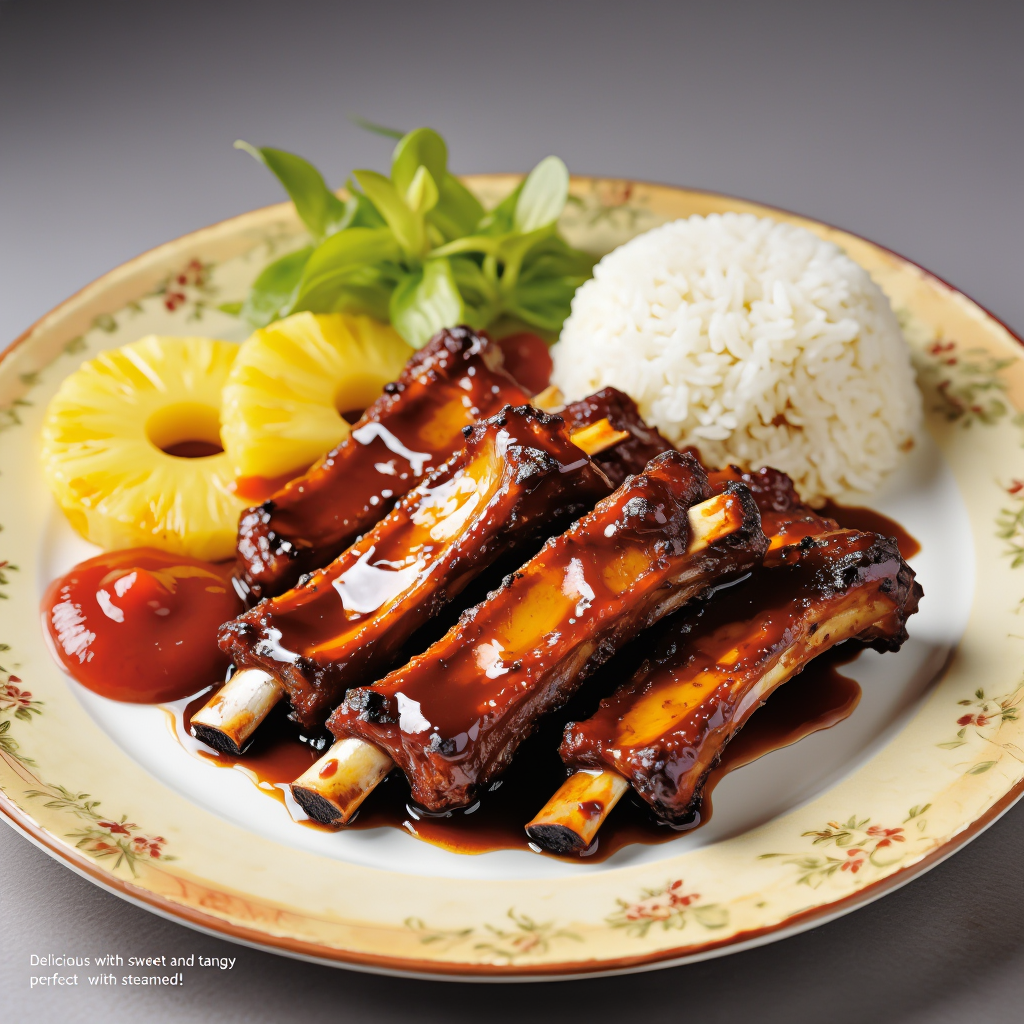 Spare Ribs with Ketchup and Pineapple