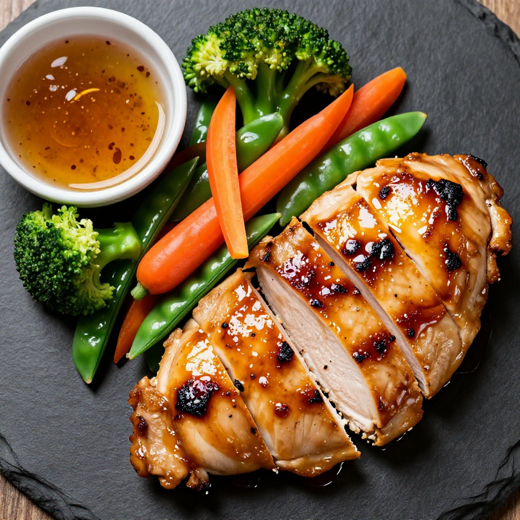 Spicy Honey Chicken with Steamed Vegetables