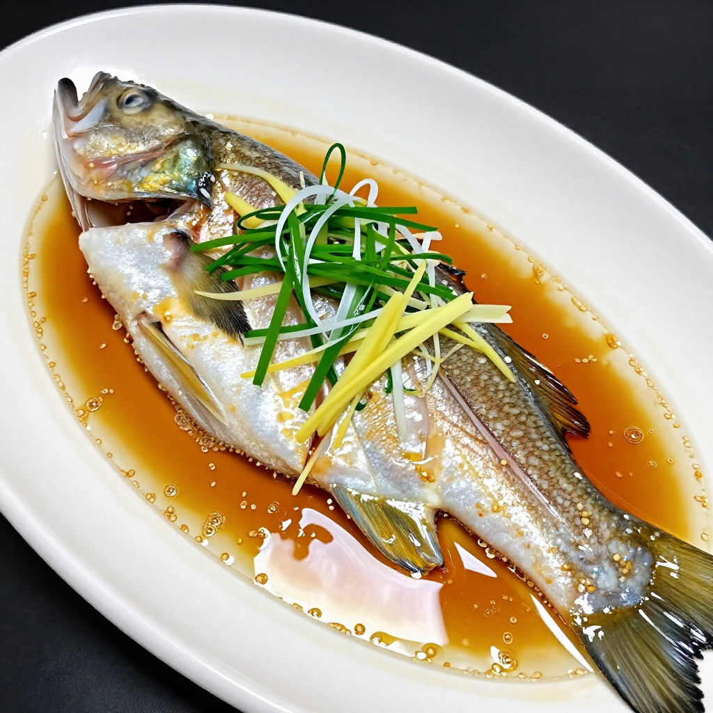 Steamed Fish with Scallions and Ginger