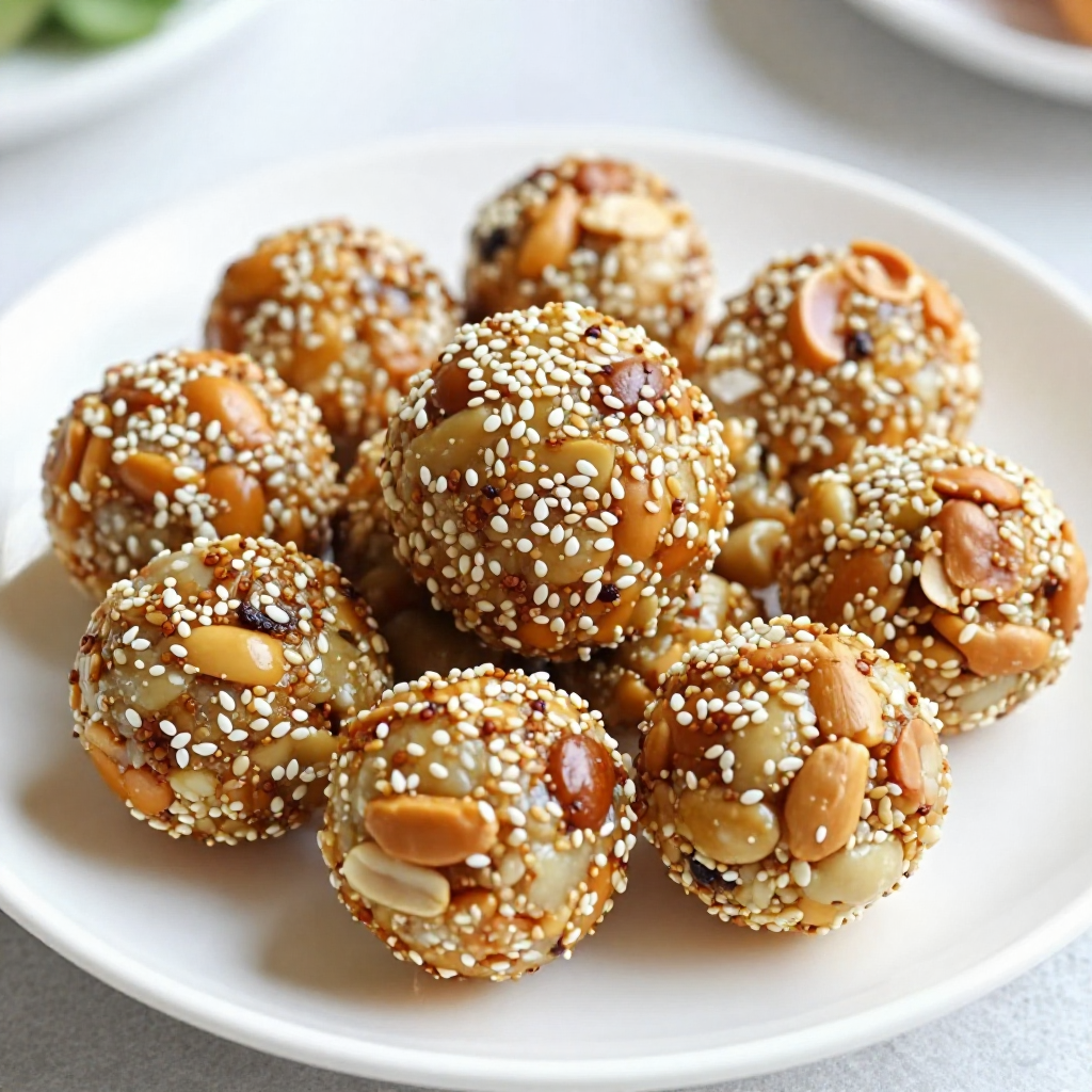 Sticky Rice Balls with Peanuts