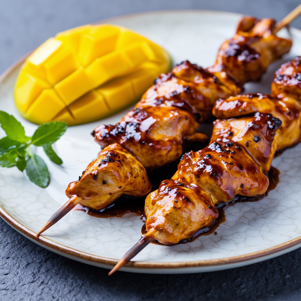 Sweet Mango Barbecue Chicken Skewers