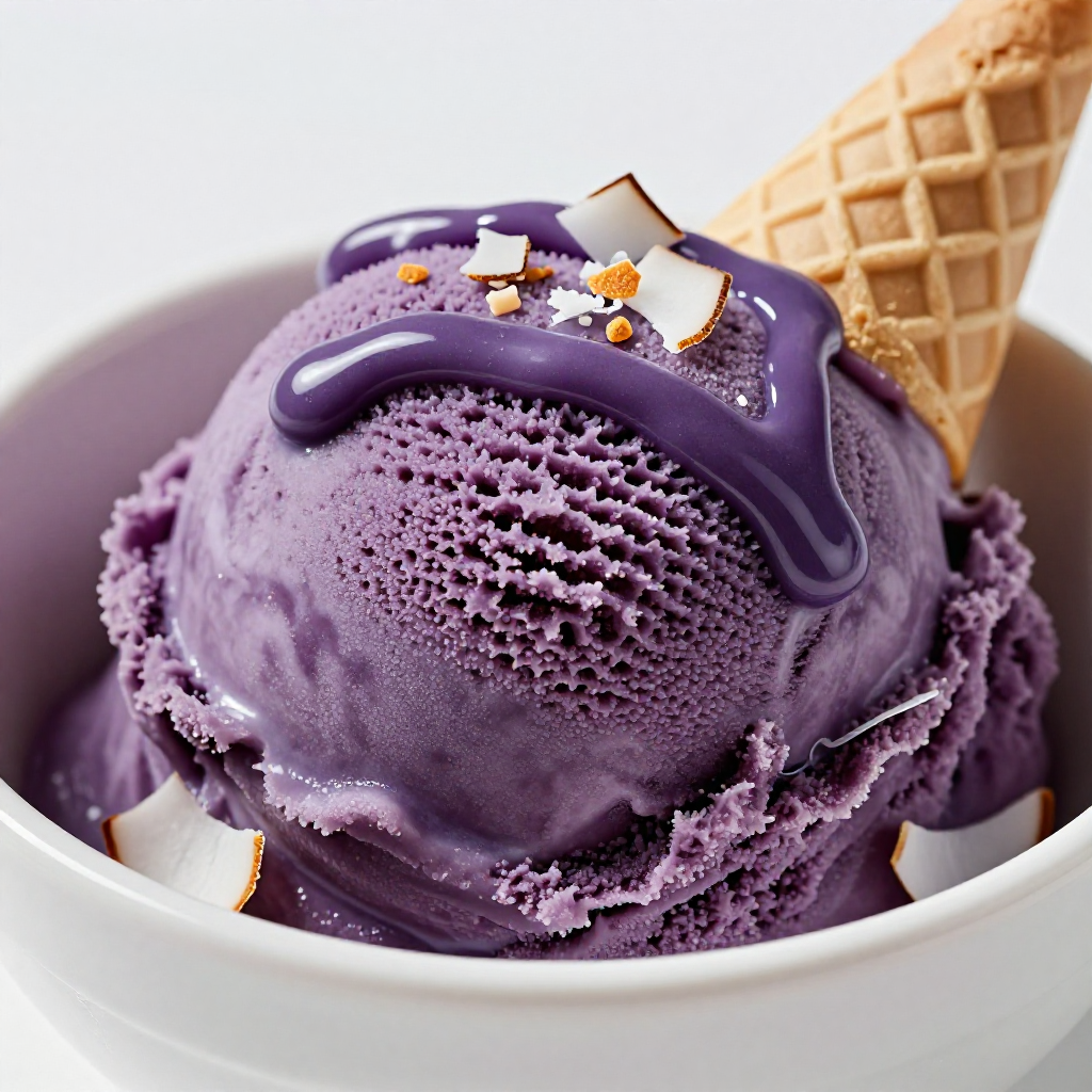 Ube Macapuno Ice Cream